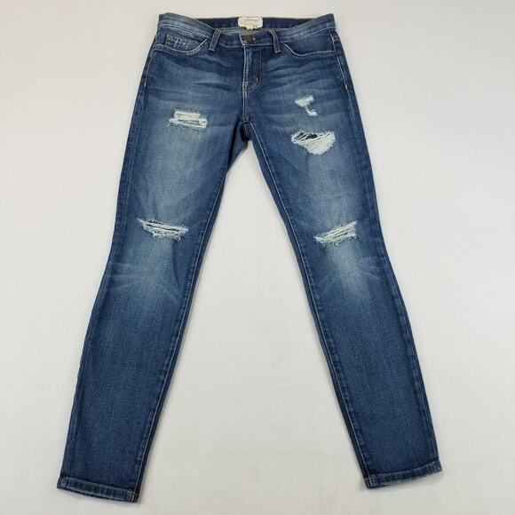 Current/Elliott Jeans Womens 27 Blue The Stiletto Benett Destroy Distressed - Picture 11 of 11